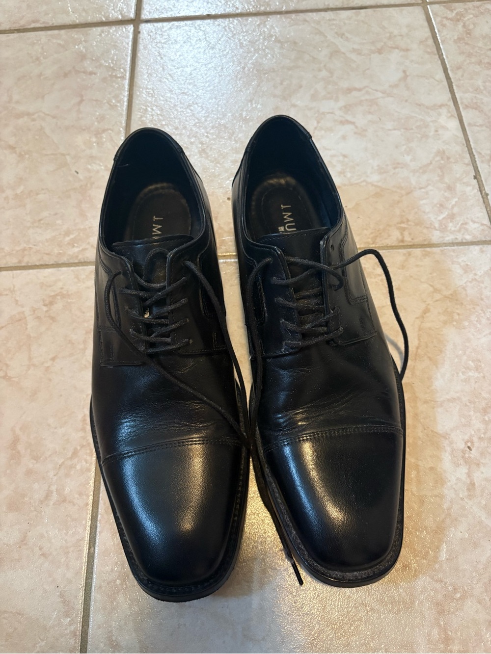 Black Leather Cap-Toe Dress Shoes - Classic Men’s Formal Oxfords